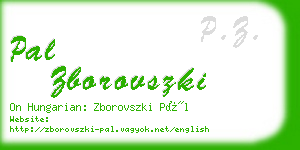 pal zborovszki business card